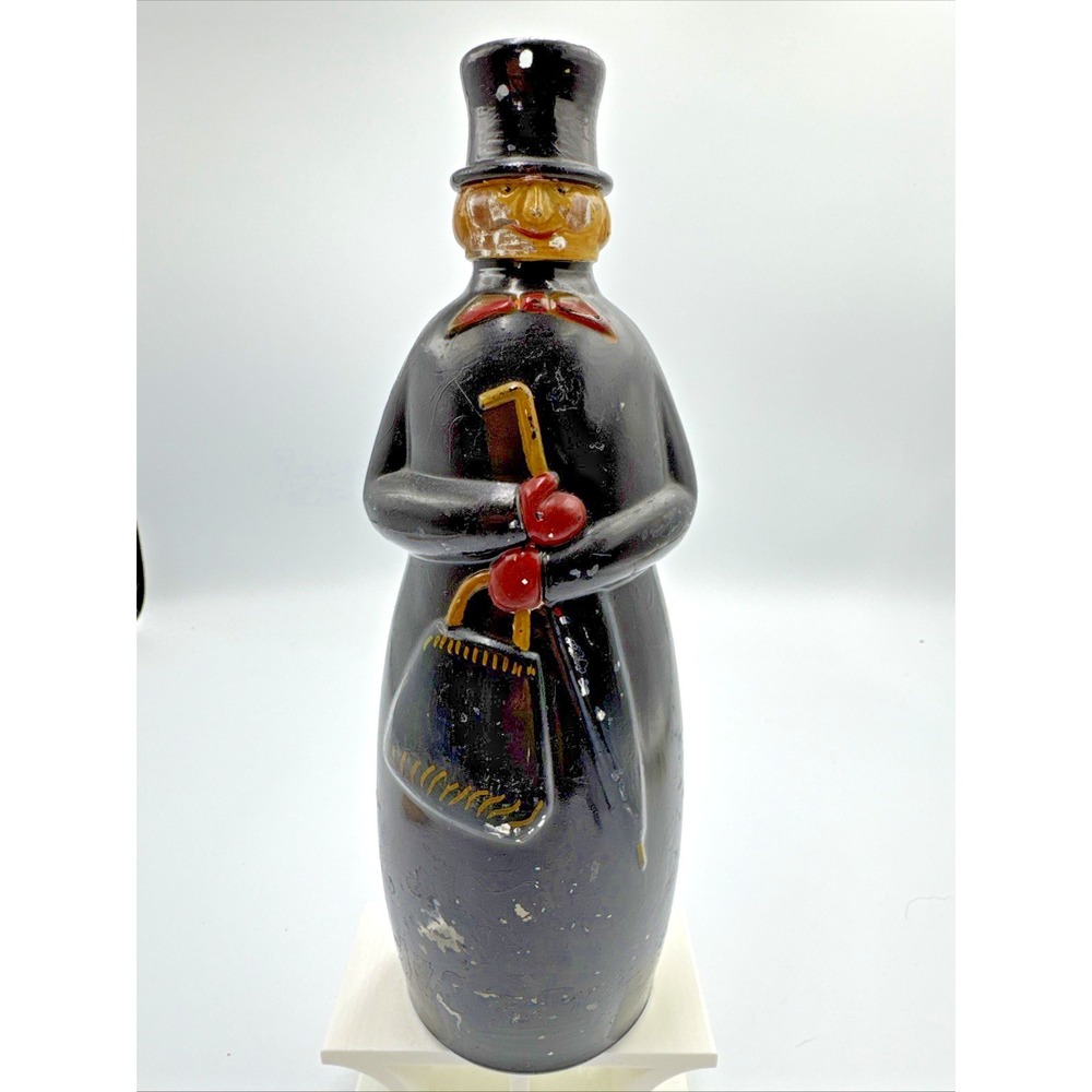 Vintage 1930s‎ "Carrie Nation" Figural Glass Vinegar Bottle Owens Glass